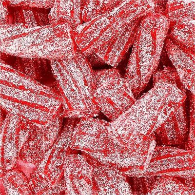 THS190653 image(0) - Tender Heifer Snack Co. Sour Strawberry Pectin Filled Licorice Candy - 10 Ounce