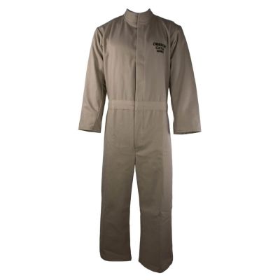 OBRCAT4-CVL-SM image(0) - OBERON Coveralls - Arc Flash - 40 Cal CAT - Color: Khaki - Size: Short Medium