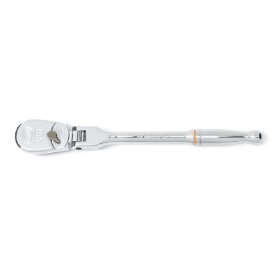KDT81012T image(1) - GearWrench 1/4 Inch Drive 90-Tooth Flex Head Teardrop Ratchet 7 Inch