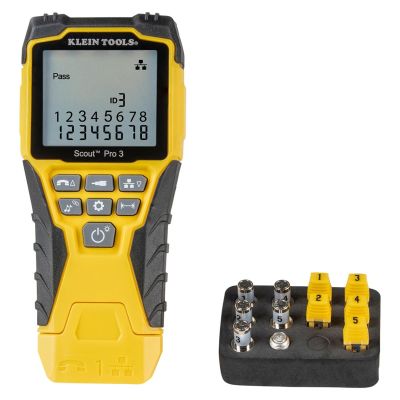 KLEVDV501851 image(0) - Klein Tools Ethernet Cable Tester Kit with Scout&reg; Pro 3 Tester, Remotes and Adapter