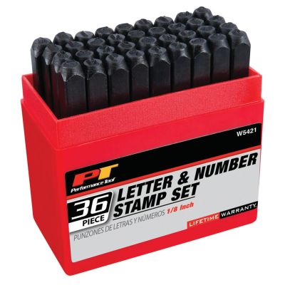 WLMW5421 image(1) - Wilmar Corp. / Performance Tool 1/8" Steel Letter/Number Stamp Set