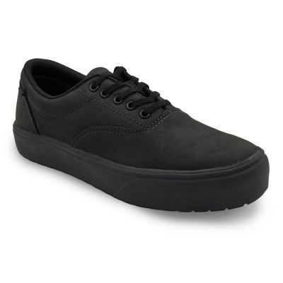 FSIAW4024-13EE image(0) - AIRWALK CRUZ Leather Soft Toe - Men's - SFT|EH|SR|SF - Triple Black - Size: 13 - EE - (Extra Wide)