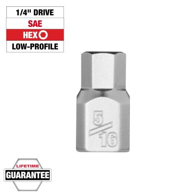 MLW45-34-1126 image(0) - Milwaukee Tool 1/4 Inch Drive 5/16 Inch Low-Profile Hex Bit Socket