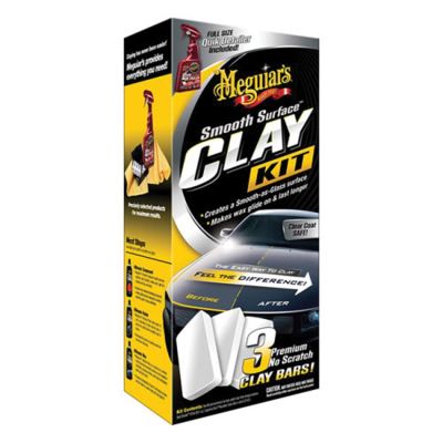 MEGG191700 image(0) - Meguiars Smooth Surface G191700 Clay Kit, 60 g Clay Bar, 16 oz Quik Detailer Clay Bar, Light Blue, Liquid