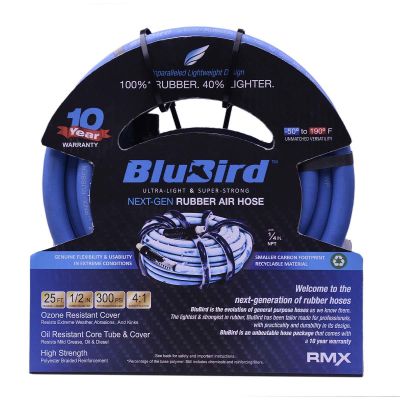 BLBBB1225 image(0) - BluBird Rubber Air Hose Assembly 1/2" x 25'