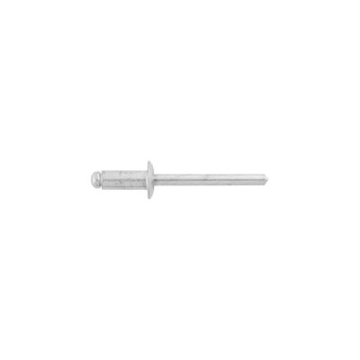 AVC8311 image(0) - AUVECO 8311 Dome Head Blind Pan-L Rivet, 3/16 in Dia x 7/16 in L x 1/8 to 1/4 in Grip Range, Aluminum, Silver