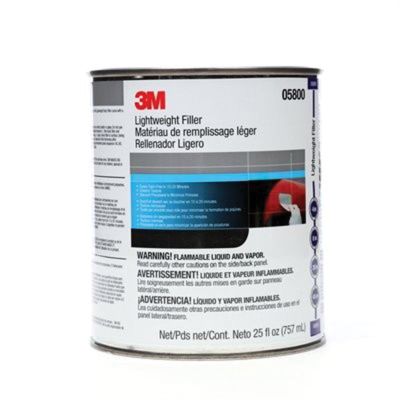 MMM5800 image(0) - 3M 05800 Lightweight Body Filler, 1 qt Can, Blue/Gray, Paste