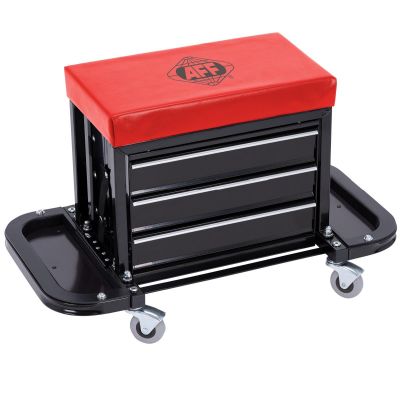 INT3914 image(0) - American Forge & Foundry 3-Drawer Rolling Toolbox Seat - 300 Pound Capacity
