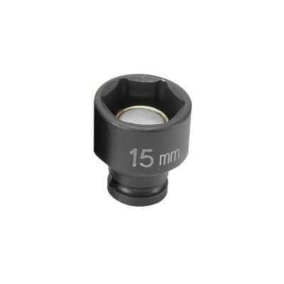 GRE915MG image(0) - Grey Pneumatic 1/4" Drive x 15mm Magnetic Standard Socket