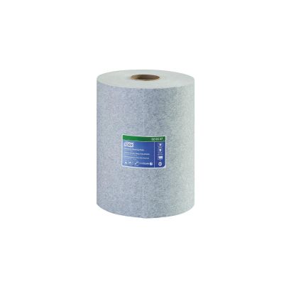 TOR520337 image(0) - Tork Molnlycke 520337 Industrial Centerfeed Cleaning Cloth, 9.8 in Dia x 416.67 ft L x 12.6 in W, 500, Gray, 1 Plys