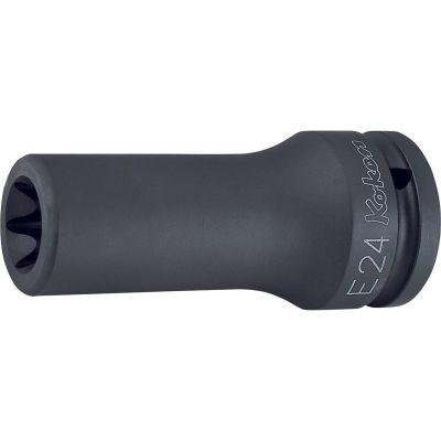 KKN16325-E24 image(0) - Ko-ken USA 16325-E24 3/4 Sq. Dr. Impact Deep TORX E24 Socket - Length 100mm