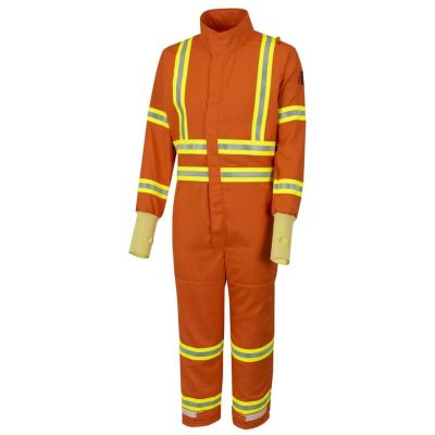 OBRGES6-CVL-ES-S image(0) - Oberon Coveralls - Gas Extraction - GES6™ - With Escape Strap - Color: Orange - Size: Small