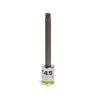 GETSTB45L image(0) - Grip Edge Tools 3/8" Dr RPT Long Star Bit Socket T45