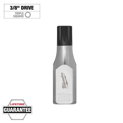 MLW45-34-1144 image(0) - Milwaukee Tool 3/8 Inch Drive 10mm Triple Square Bit Socket