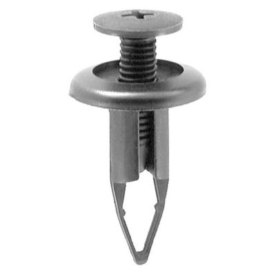 AVC19739 image(0) - AUVECO 19739 Push/Screw-Type with Closed End Bumper Cover Retainer, 20 mm Dia Head x 26 mm L Stem, Nylon, Black