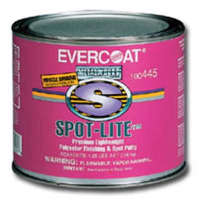FIB445 image(0) - Fibre glass Evercoat SPOT-LITE 100445 Lightweight Premium Polyester Finishing and Spot Putty, 20 oz Can, White, Paste
