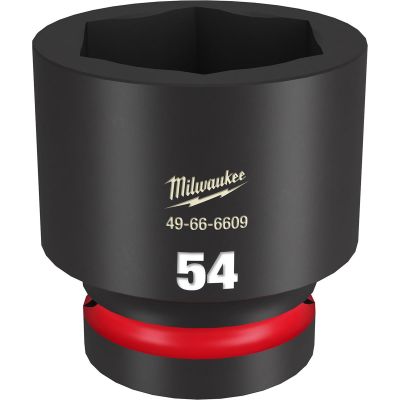 MLW49-66-6609 image(0) - Milwaukee Tool SHOCKWAVE Impact Duty  1"Drive 54MM Standard 6 Point Socket