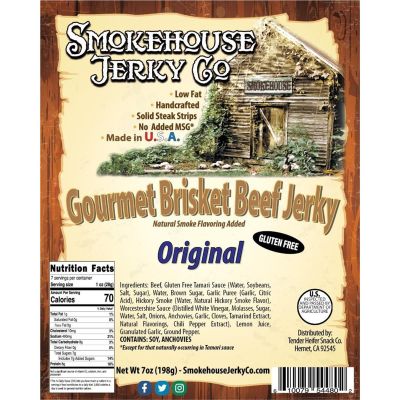 THS544802 image(0) - Tender Heifer Snack Co. Original Gourmet Beef Brisket Jerky - 7 Ounce