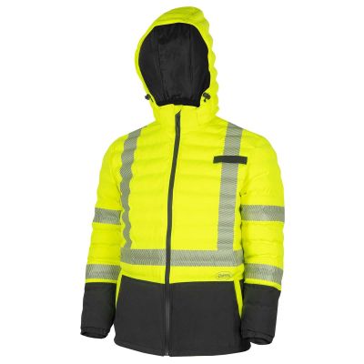 SRWV1136660U-XS image(0) - Pioneer Seamless Quileted Parka - Color:  Hi-Vis Yellow / Black  - Size: XS