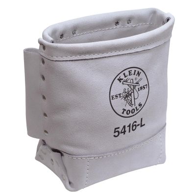 KLE5416L image(0) - Klein Tools Tool Bag, Bull-Pin and Bolt Bag, Tunnel Loop, Leather, 5 x 10 x 9-Inch