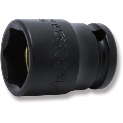 KKN13400AG-11-16 image(0) - Ko-ken USA 13400AG-11/16 3/8 Sq. Dr. Socket 11/16 6 point Length 32mm Magnet