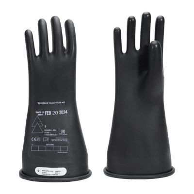 OBRRG-B-C1-R14-8 image(0) - Oberon Gloves - Rubber Electrical - Class 1 - Length: 14" -  Rolled Cuff - Size: Regular - 8