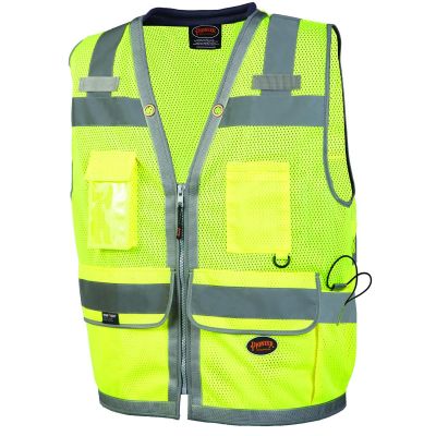 SRWV1011160U-XL image(0) - Pioneer Mesh Surveyor Vest with Padded Collar  - Color:  Hi-Vis Yellow/Green  - Size: XL