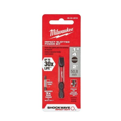 MLW48-32-4918 image(0) - Milwaukee Tool Shockwave 2" Impact Slotted 1/4" Power Bit