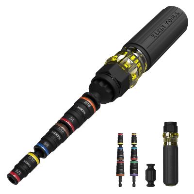 KLE32914HD image(0) - Klein Tools 14-in-1 Impact Rated Flip Socket Set