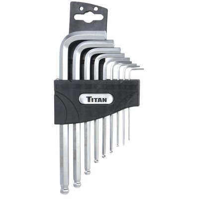 TIT12735 image(0) - TITAN 9-PC SAE DETENT BALL HAX KEY SEY