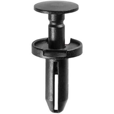 AVC19422 image(0) - AUVECO 19422 Push-Type with Drive Pin Fascia Retainer, 23/32 in Dia Head x 29/32 in L Stem, Nylon, Black