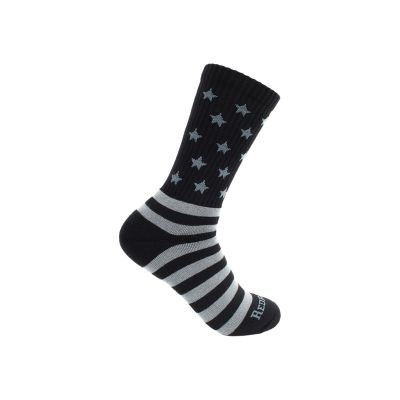 RDBBAMUSAB image(0) - Redback Boots USA Liberty Bamboo Crew Length USA Flag- Black & Grey