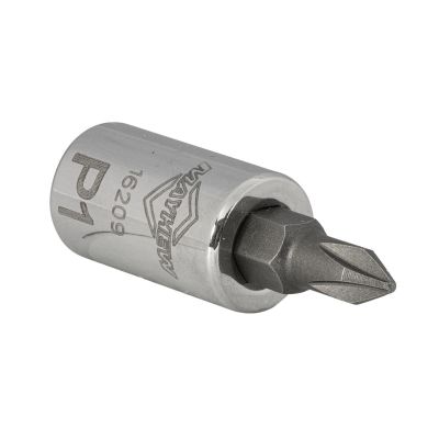 MAY16209 image(1) - Mayhew Mayhew No. 1 Phillips® Short Insert Socket Bit, 1/4-Inch Drive