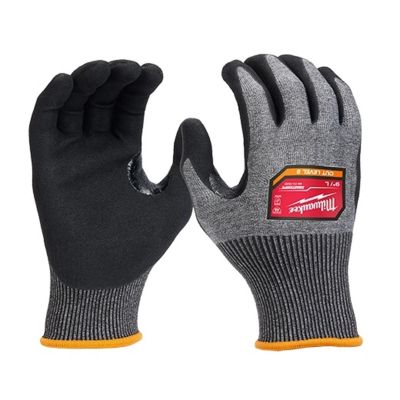 MLW48-73-7023B image(0) - Milwaukee Tool 12 Pair Cut Level 8 High-Dexterity Nitrile Dipped Gloves - XL