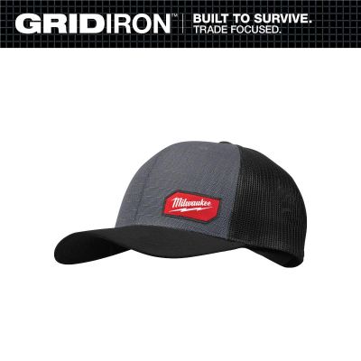 MLW505GDC image(0) - Milwaukee Tool GRIDIRON Snapback Trucker Hat - Gray
