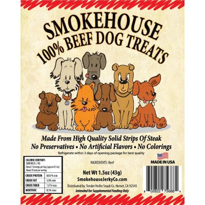 THS756884 image(0) - Tender Heifer Snack Co. Smokehouse Beef Dog Treats - 1.5oz