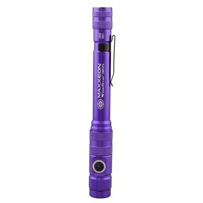 MXN00365 image(0) - Maxxeon WorkStar 365 UV 395nm Rechargeable Leak Detection Zoom Penlight USB-C- Purple