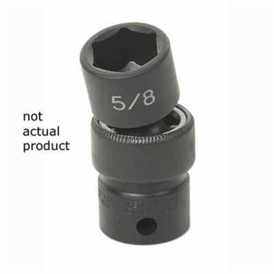 GRE1022UM image(0) - Grey Pneumatic 3/8" Drive x 22mm Standard Universal Socket 6 Point - Black