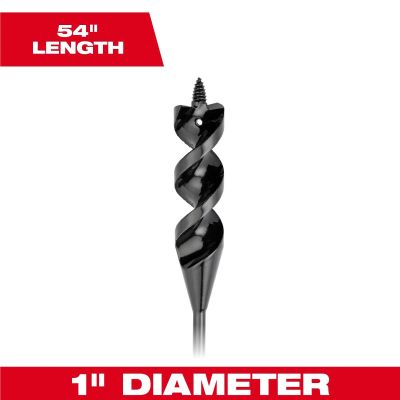 MLW48-13-8285 image(0) - Milwaukee Tool 1 Inch x 54 Inch Flexible Cable Auger Bit