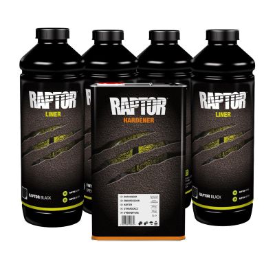 UPO0820V image(0) - U Pol Products RAPTOR UP0820V Low VOC Raptor Kit, Black, 3:1 Mixing, 125 sq-ft Coverage