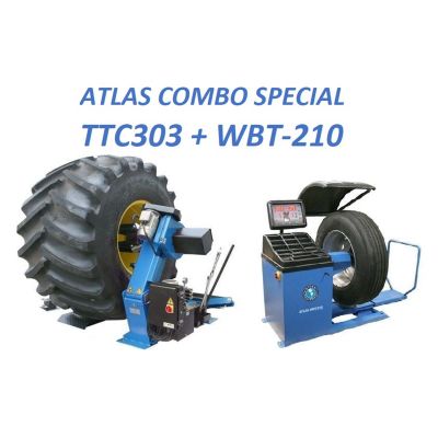 ATETTCWB-COMBO3-FPD image(1) - Atlas Equipment TC303 Tire Changer+WBT210 Wheel Balancer Combo