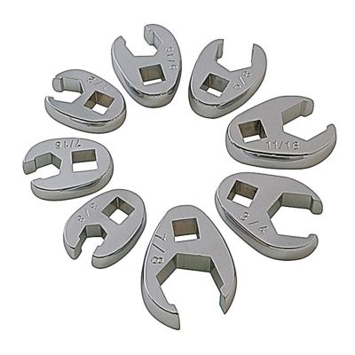 SUN9708 image(0) - SUNEX 8PC SAE FLARE CROWFOOT WRENCH SET 3/8"-7/8"
