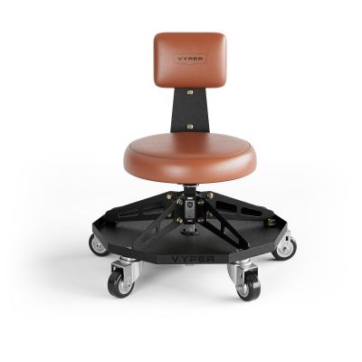 VYPRSS-BR-B image(0) - Vyper Industrial 300 lb Capacity Robust Steel Sport Shop Chair - Brown/Black