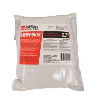 DYM803418 image(0) - Devilbiss DeWipe-Outs 803418 Pre-Saturated Prep Wipe, 11 in x 17 in, Like Acetone, Pouch Packing