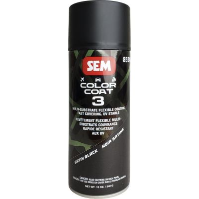 SEM85243 image(0) - SEM Paints Color Coat 3 Satin Black 16 oz Aerosol
