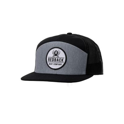 RDBHATC11 image(0) - Redback Byron Bay 7 panel Snapback Black Grey