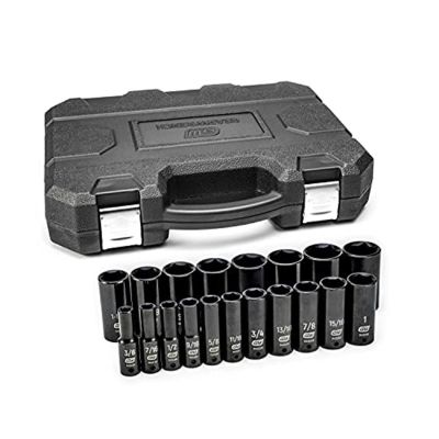 KDT84934N image(2) - GearWrench 19 Piece 1/2 Inch Drive 6 Point Deep Impact SAE Socket Set