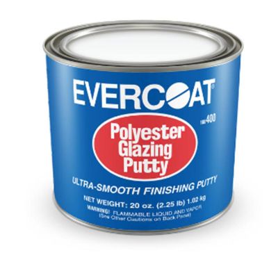 FIB400 image(0) - Fibre glass Evercoat 100400 Polyester Glazing Putty, 2.25 lb Can, White, Paste
