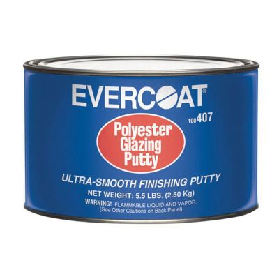 FIB407 image(0) - Fibre glass Evercoat 100407 Polyester Glazing Putty, 5.5 lb Can, White, Paste