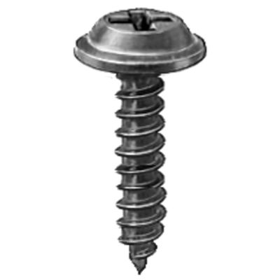AVCAP12215 image(0) - AUVECO AP12215 Phillips Flat Top Washer Head A/AB Point Tapping Screw, #8 x 3/4 in L, Black E-Coat